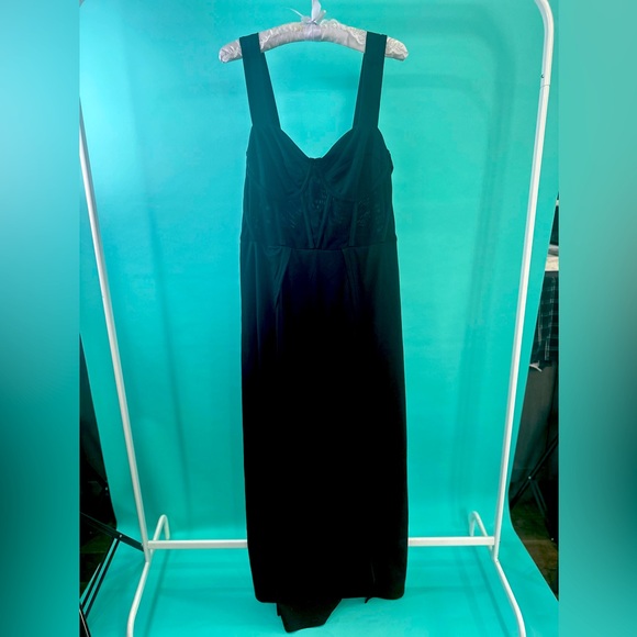 Cider Black Romper with high slits on each side. - Picture 1 of 3